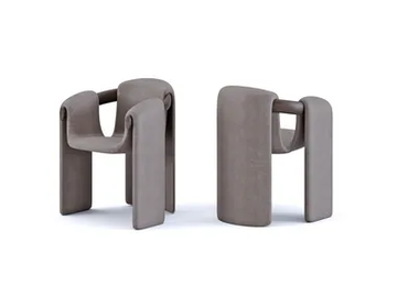 SARI - Upholstered leather chair with armrests by Paolo Castelli - view 2
